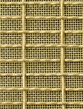 Crimped mesh 1X1 25 X 8 BRASS2 SQUAREBRASSmesh